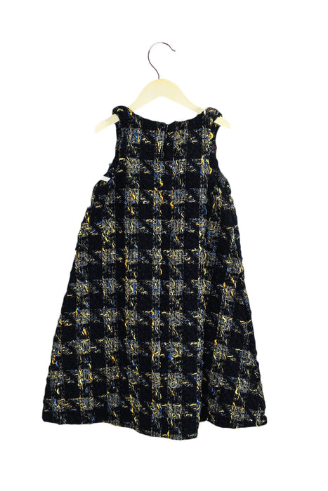 A Navy Sleeveless Dresses from Lovie by Mary J in size 10Y for girl. (Back View)