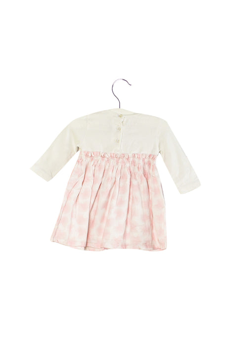 A White Long Sleeve Dresses from Absorba in size 0-3M for girl. (Back View)