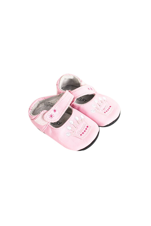 A Pink Flats from Jack & Lily in size 12-18M for girl. (Front View)