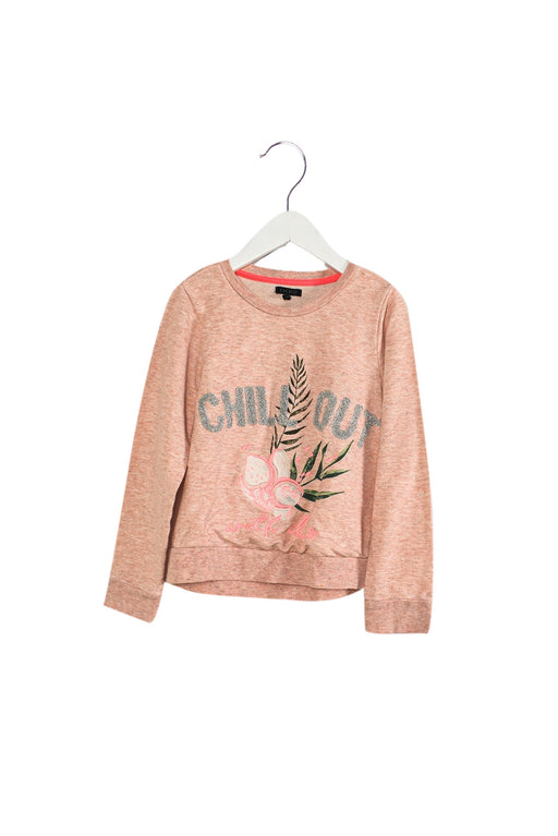 A Pink Crewneck Sweatshirts from IKKS in size 6T for girl. (Front View)