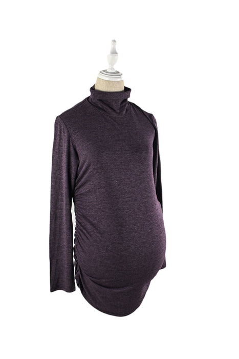 A Purple Long Sleeve Tops from Jules & Jim in size L for maternity. (Front View)