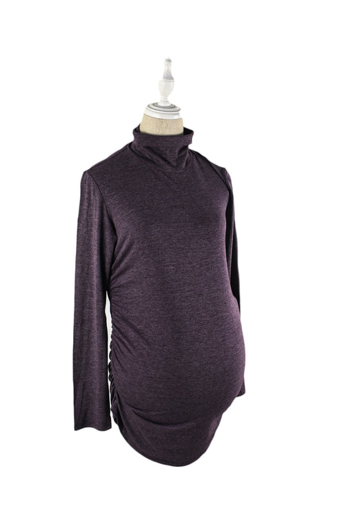 A Purple Long Sleeve Tops from Jules & Jim in size L for maternity. (Front View)