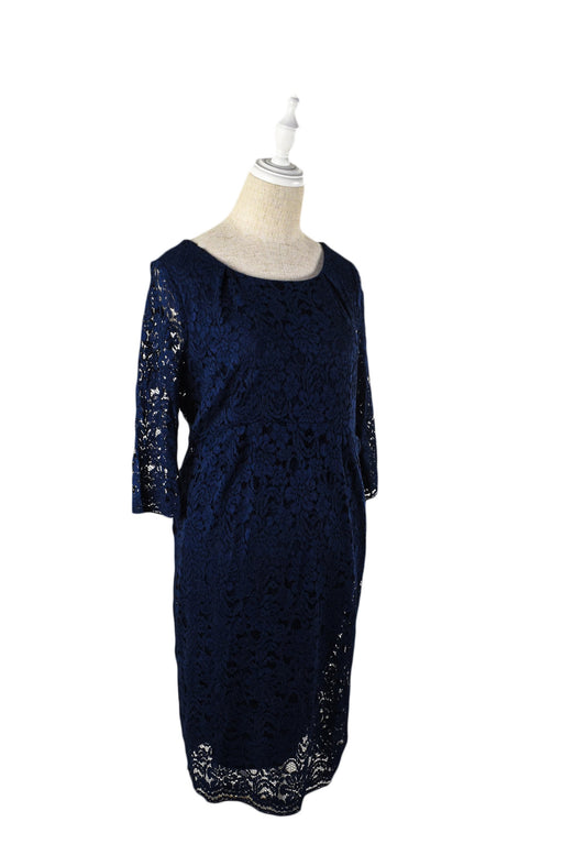 A Navy Long Sleeve Dresses from Seraphine in size S for maternity. (Front View)