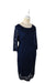 A Navy Long Sleeve Dresses from Seraphine in size S for maternity. (Front View)