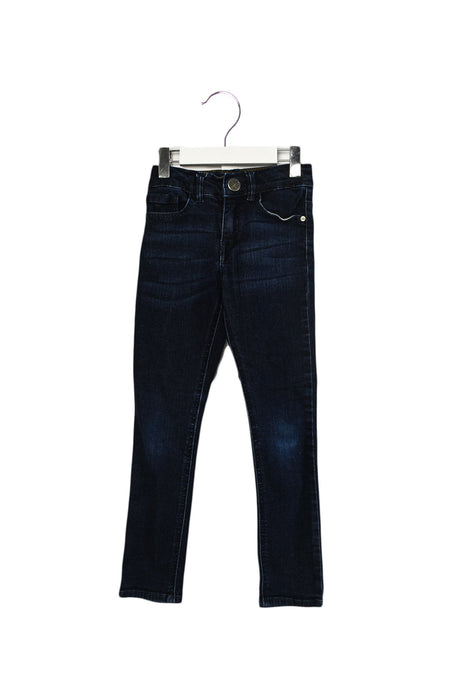 A Navy Jeans from IKKS in size 6T for girl. (Front View)