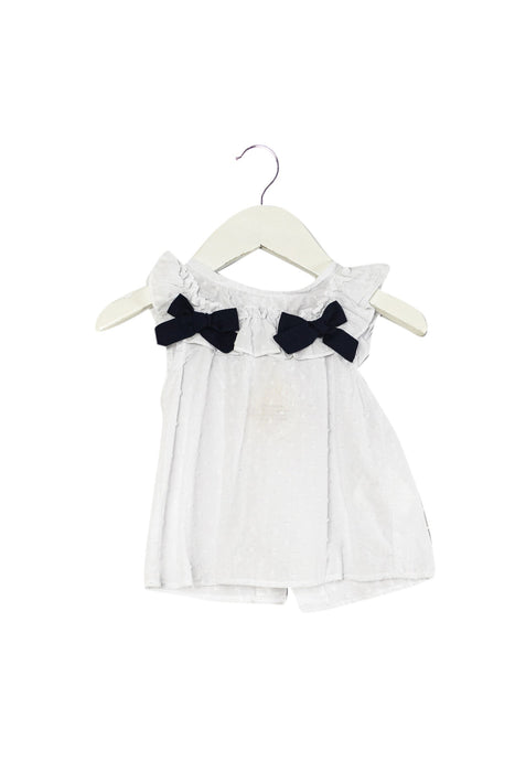 A White Short Sleeve Tops from Lola Palacios in size 3-6M for girl. (Front View)