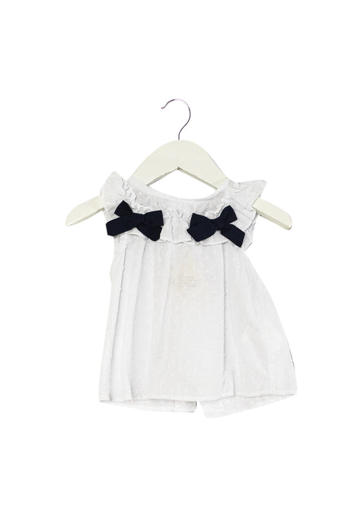 A White Short Sleeve Tops from Lola Palacios in size 3-6M for girl. (Front View)