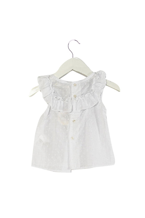 A White Short Sleeve Tops from Lola Palacios in size 3-6M for girl. (Back View)