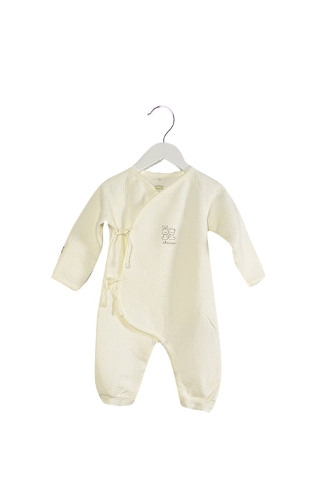 A White Long Sleeve Jumpsuits from Chicco in size 3-6M for boy. (Front View)