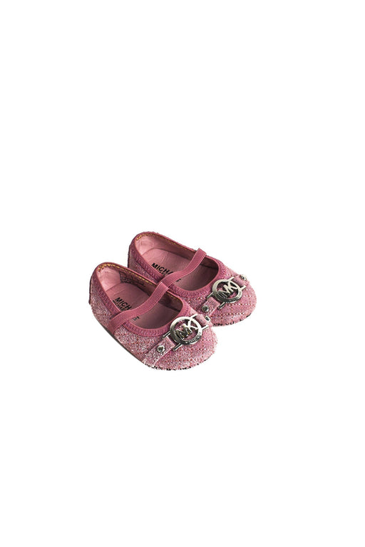 A Pink Flats from Michael Kors in size 6-12M for girl. (Front View)