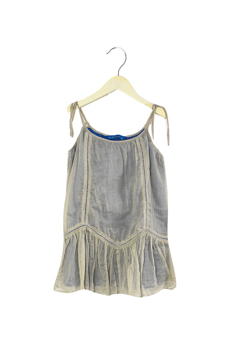 A Grey Sleeveless Dresses from Gingersnaps in size 6T for girl. (Front View)