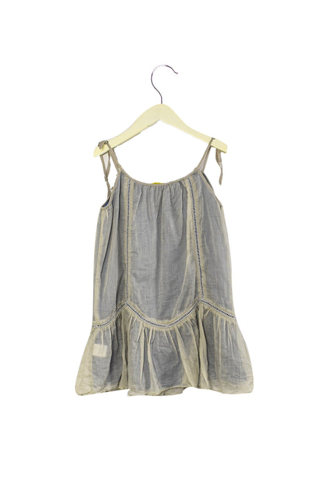 A Grey Sleeveless Dresses from Gingersnaps in size 6T for girl. (Back View)
