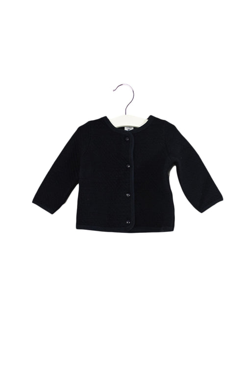 A Navy Cardigans from Petit Bateau in size 6-12M for girl. (Front View)
