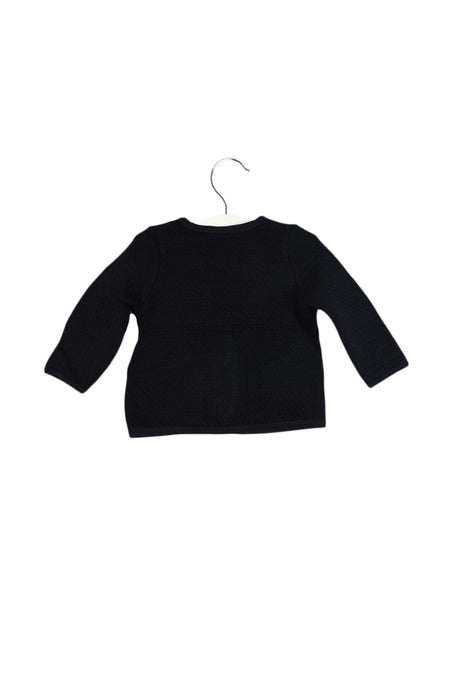 A Navy Cardigans from Petit Bateau in size 6-12M for girl. (Back View)