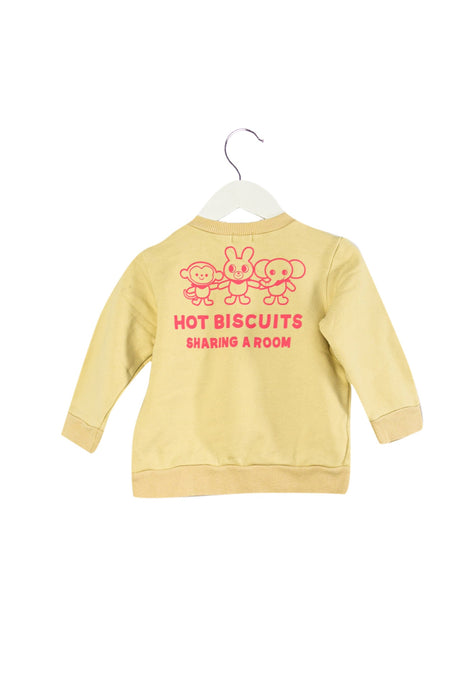 A Beige Crewneck Sweatshirts from Miki House in size 12-18M for girl. (Back View)