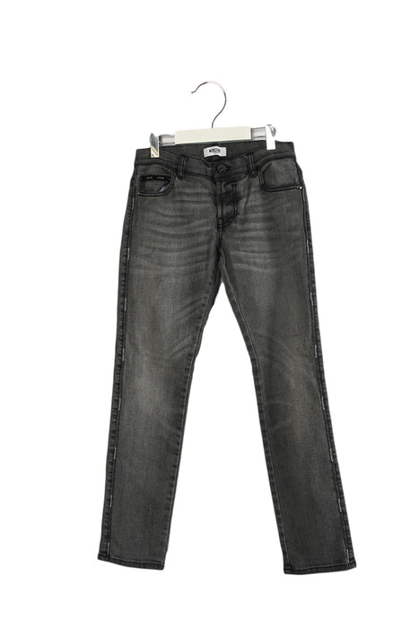 A Grey Jeans from Moschino in size 10Y for boy. (Front View)
