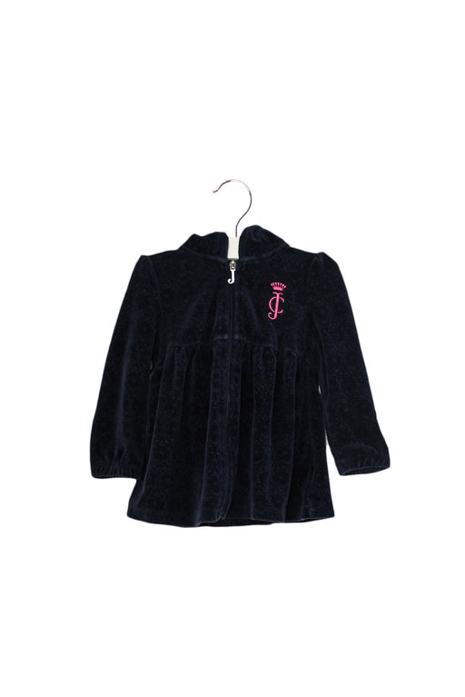A Navy Zippered Sweatshirts from Juicy Couture in size 12-18M for girl. (Front View)