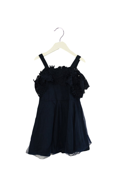 A Navy Sleeveless Dresses from Bardot Junior in size 3T for girl. (Front View)