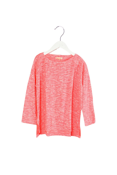 A Pink Long Sleeve Tops from Crewcuts in size 8Y for girl. (Front View)