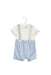 A White Short Sleeve Rompers from Nicholas & Bears in size 3-6M for boy. (Front View)