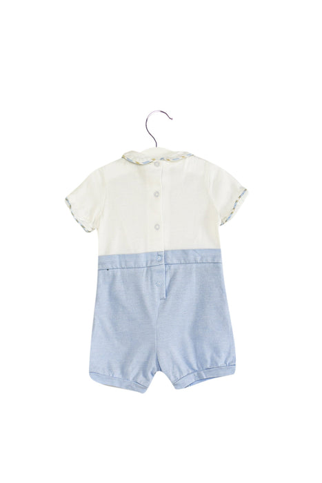 A White Short Sleeve Rompers from Nicholas & Bears in size 3-6M for boy. (Back View)