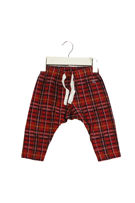A Red Casual Pants from Petit Bateau in size 3-6M for boy. (Front View)