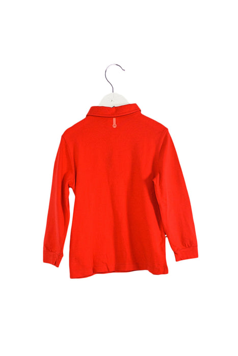 A Pink Long Sleeve Polos from Momonittu in size 6T for girl. (Back View)