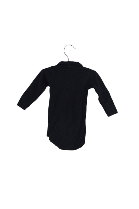 A Navy Long Sleeve Bodysuits from Petit Bateau in size 3-6M for girl. (Back View)
