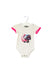 A White Short Sleeve Bodysuits from and the little dog laughed in size 3-6M for girl. (Front View)