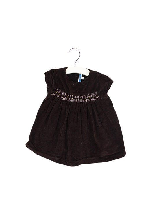 A Brown Short Sleeve Dresses from Jacadi in size 6-12M for girl. (Front View)