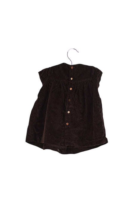 A Brown Short Sleeve Dresses from Jacadi in size 6-12M for girl. (Back View)