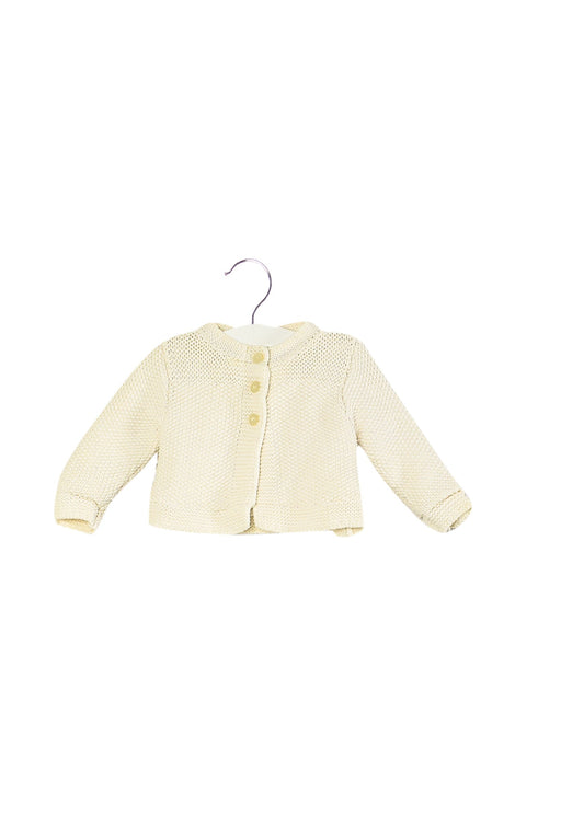 A Ivory Cardigans from Coudémail in size 3-6M for girl. (Front View)