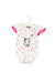 A White Short Sleeve Bodysuits from and the little dog laughed in size 3-6M for girl. (Front View)