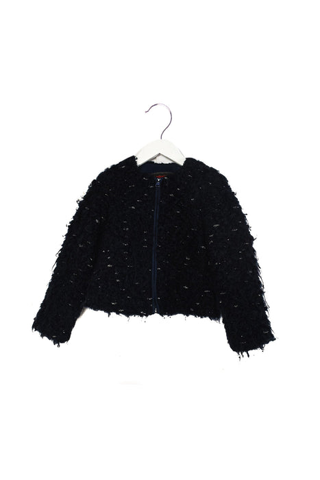 A Navy Lightweight Jackets from Catimini in size 4T for girl. (Front View)