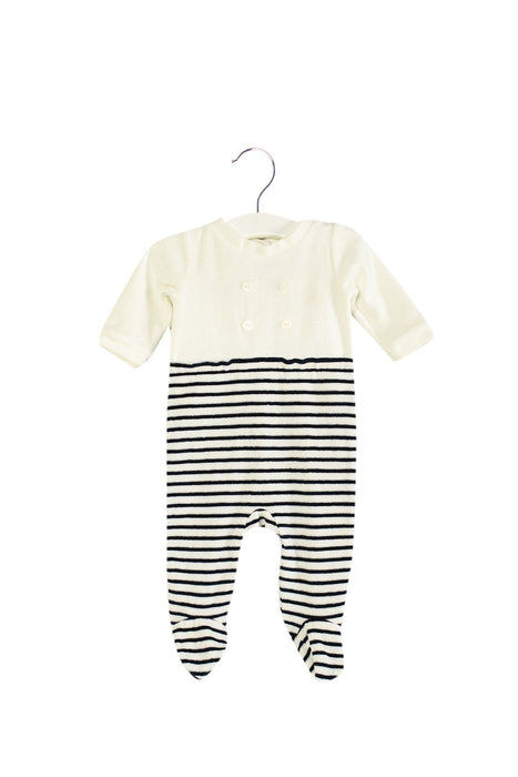 A Navy Jumpsuits from Jacadi in size 3-6M for boy. (Front View)