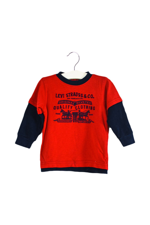 A Red Long Sleeve Tops from Levi's in size 6-12M for boy. (Front View)
