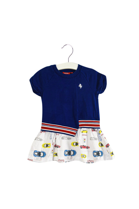 A Blue Short Sleeve Dresses from Ferrari in size 6-12M for girl. (Front View)
