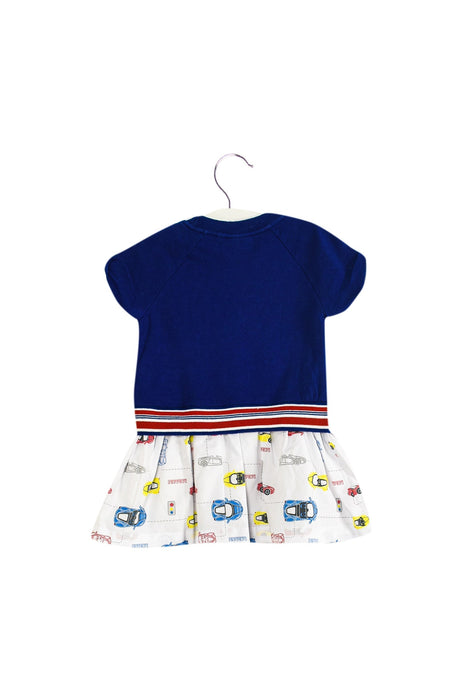 A Blue Short Sleeve Dresses from Ferrari in size 6-12M for girl. (Back View)