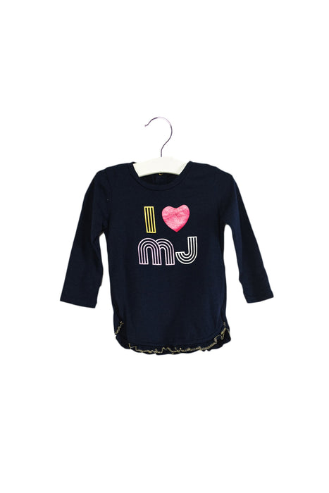 A Navy Long Sleeve Tops from Little Marc Jacobs in size 6-12M for girl. (Front View)