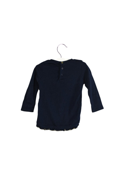 A Navy Long Sleeve Tops from Little Marc Jacobs in size 6-12M for girl. (Back View)