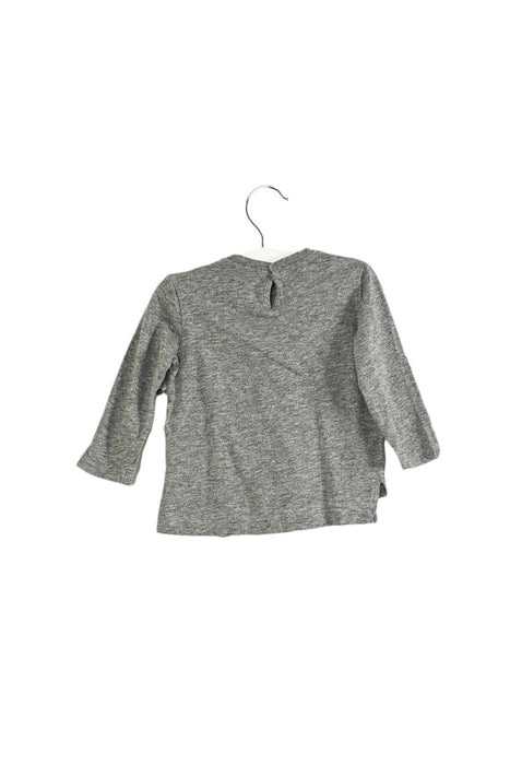 A Grey Long Sleeve Tops from Microbe by Miss Grant in size 6-12M for girl. (Back View)