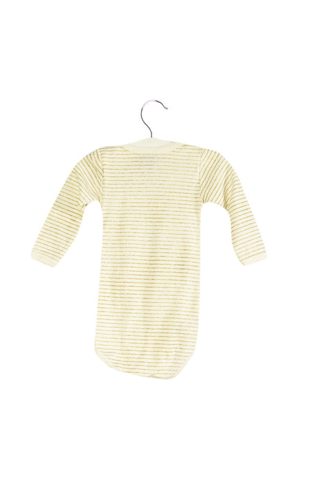 A Ivory Long Sleeve Bodysuits from Petit Bateau in size 3-6M for girl. (Back View)