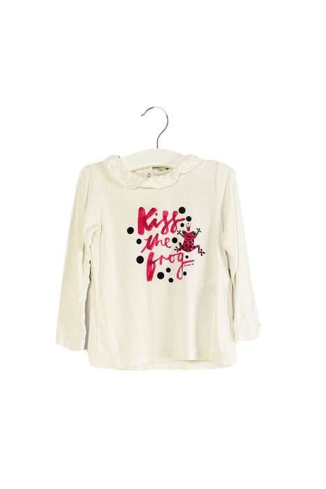 A White Long Sleeve Tops from Armani in size 6-12M for girl. (Front View)