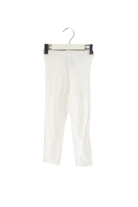 A White Leggings from Jacadi in size 2T for girl. (Front View)