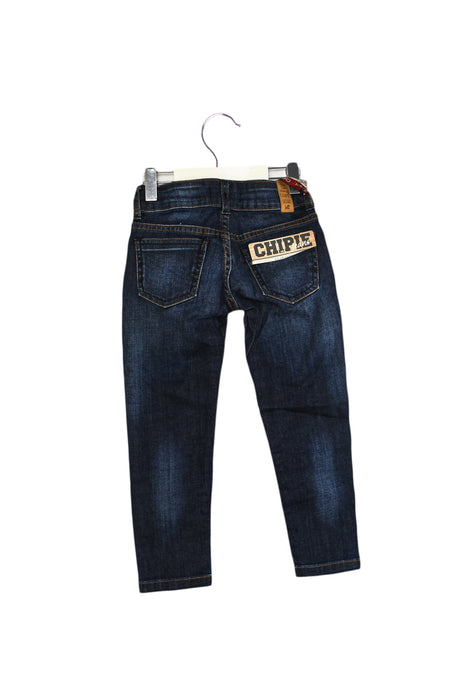 A Navy Jeans from Chipie in size 4T for boy. (Back View)