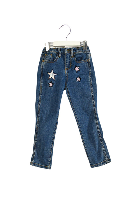 A Blue Jeans from Juicy Couture in size 4T for girl. (Front View)