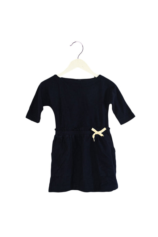 A Navy Long Sleeve Dresses from Crewcuts in size 4T for girl. (Front View)