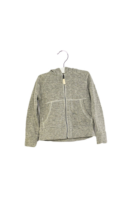 A Grey Zippered Sweatshirts from Crewcuts in size 6-12M for girl. (Front View)