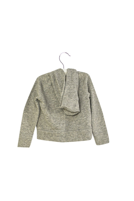 A Grey Zippered Sweatshirts from Crewcuts in size 6-12M for girl. (Back View)