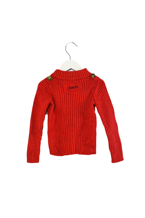 A Red Knit Sweaters from Junior Gaultier in size 4T for girl. (Back View)